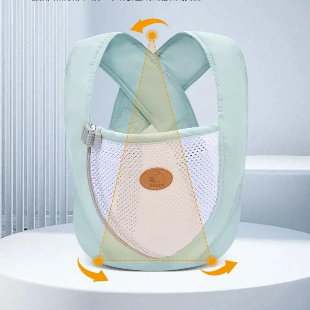 Newborn Front Holding Baby Wrap Carrier Cotton Mesh Infant Backpacks Infant Kangaroo Bag Horizontal Holding Type