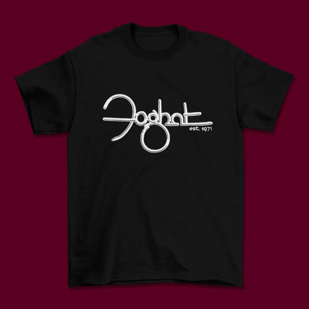 VTG 70s Rock N Roll Music Band Foghat Retro Logo Black T Shirt