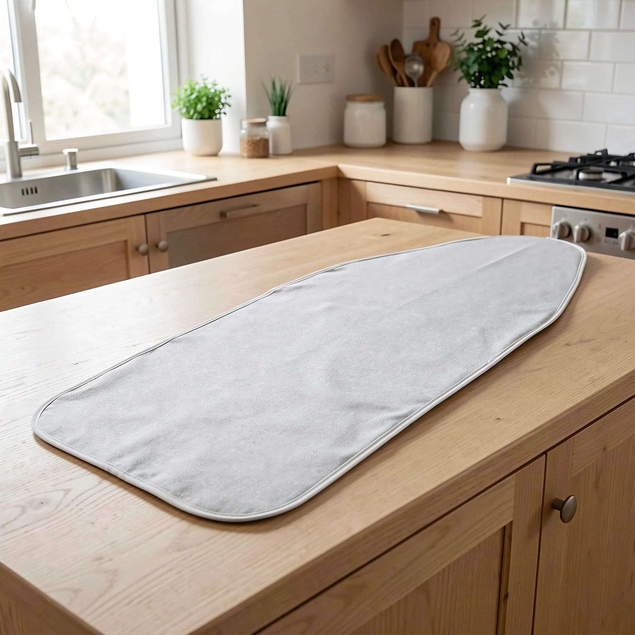 Silver Coated Double Layer Heat Resistant Ironing Board Cover 47x15 Inch Fitted Protective Cover for Steam and Traditional Irons