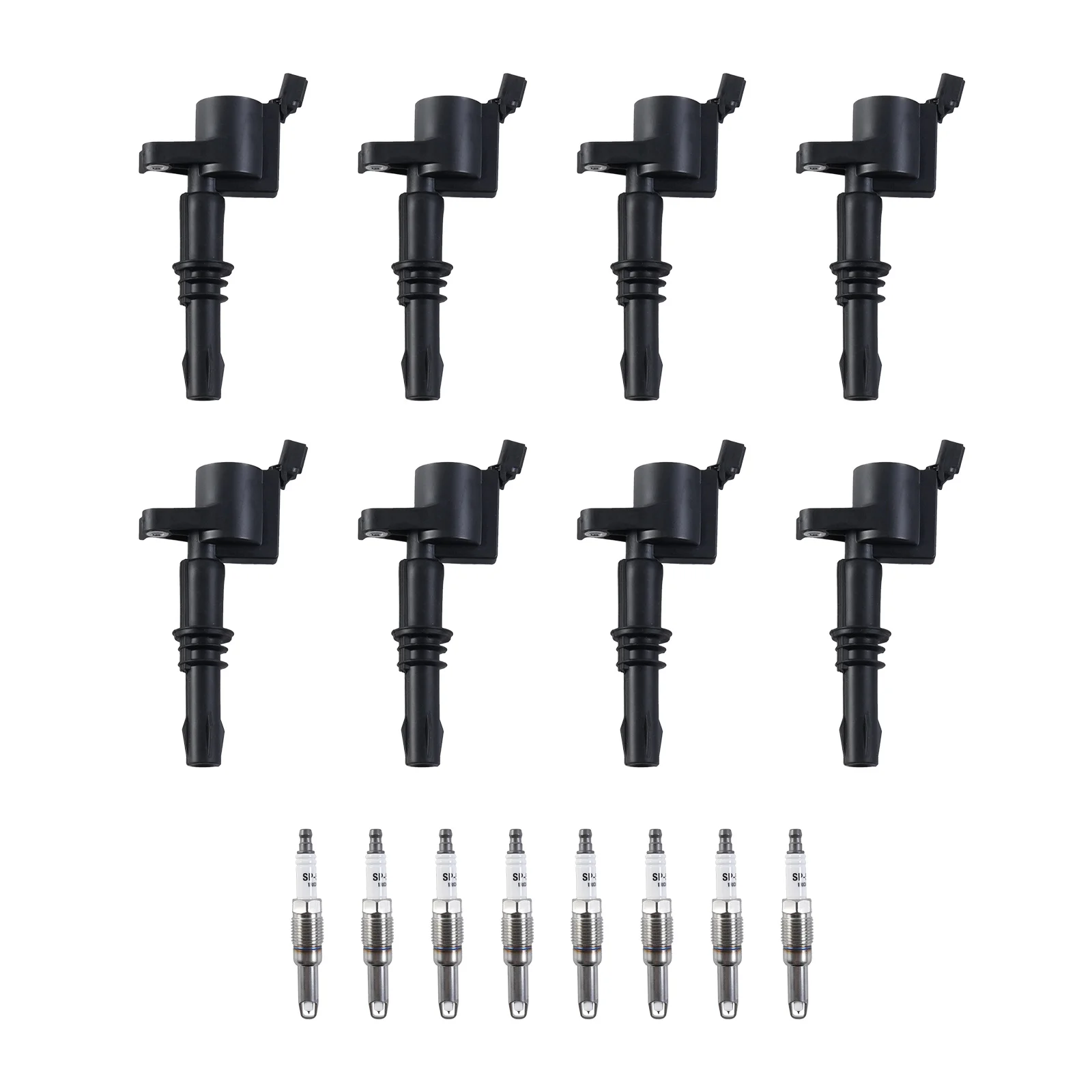 8pcs Ignition Coils and Iridium Spark Plugs for Ford F-150 F-250 F-350 Mustang Explorer Expedition Lincoln Mark LT Navigator Mercury Mountaineer V8 5.4L 4.6L Engine Parts FD508 UF537 SP546