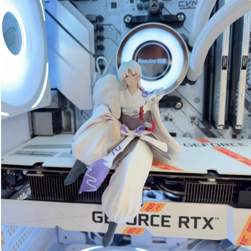 Anime Sesshoumaru Inuyasha assis pressage figurines modèle Kit châssis décor jouets à la mode ornement de bureau cadeau en gros