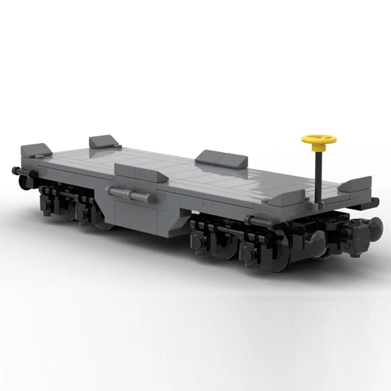 Model samochodu miejskiego MOC Klocki konstrukcyjne Kontener kolejowy Pociąg płaskowóz Modułowa technologia Prezenty Świąteczne Zestaw do składania Zabawki dla dzieci