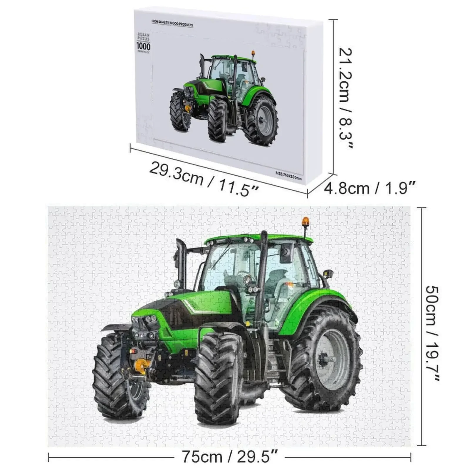 Rompecabezas de tractor moderno, rompecabezas de anime con nombre personalizado