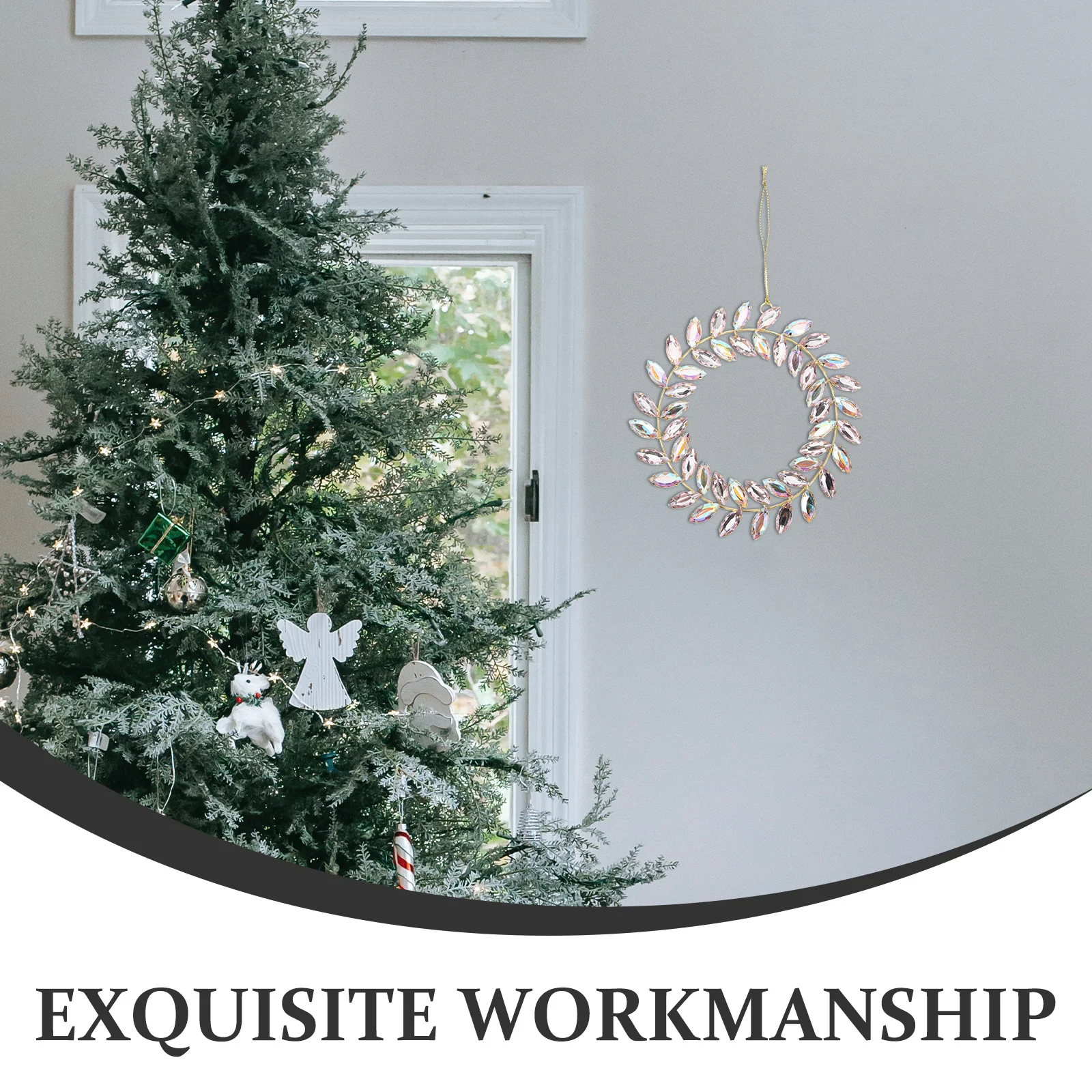 

Artificial Flower Garland Acrylic Hanging Pendant For Home Door Wall Living Room Bedroom Office Festival Decor