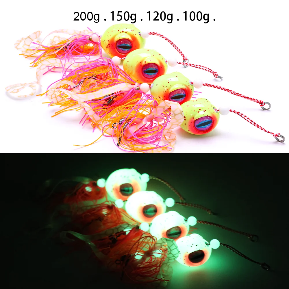 Kabura Jig Head con falda de goma Tai Snapper – Señuelo de Jigging - imagen 3
