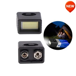 9V Battery Flashlight 9V Mini LED Key Light 6F22 Battery COB Outdoor Lighting Work Light Battery Not Included