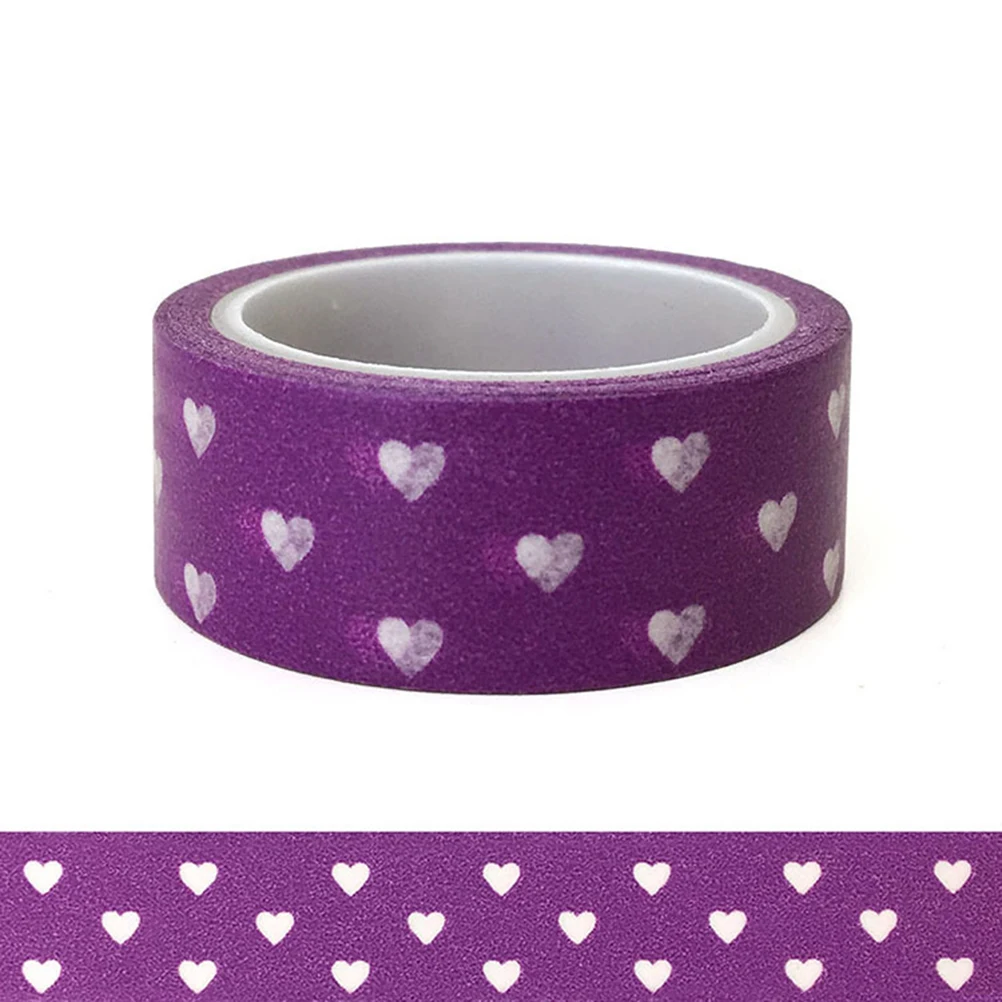 

2 Pcs Pastel Hearts Adhesive Tape Scrapbooking Sticker DIY Masking Washi Textured Paper