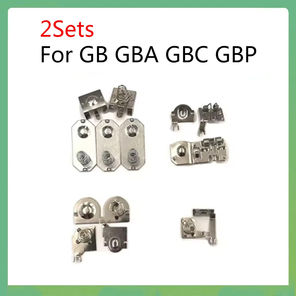 2Sets For Gameboy Battery Terminals Spring Contacts For GB GBA GBC GBP Battery Spring Plate Game Console Replacement  Mainboard
