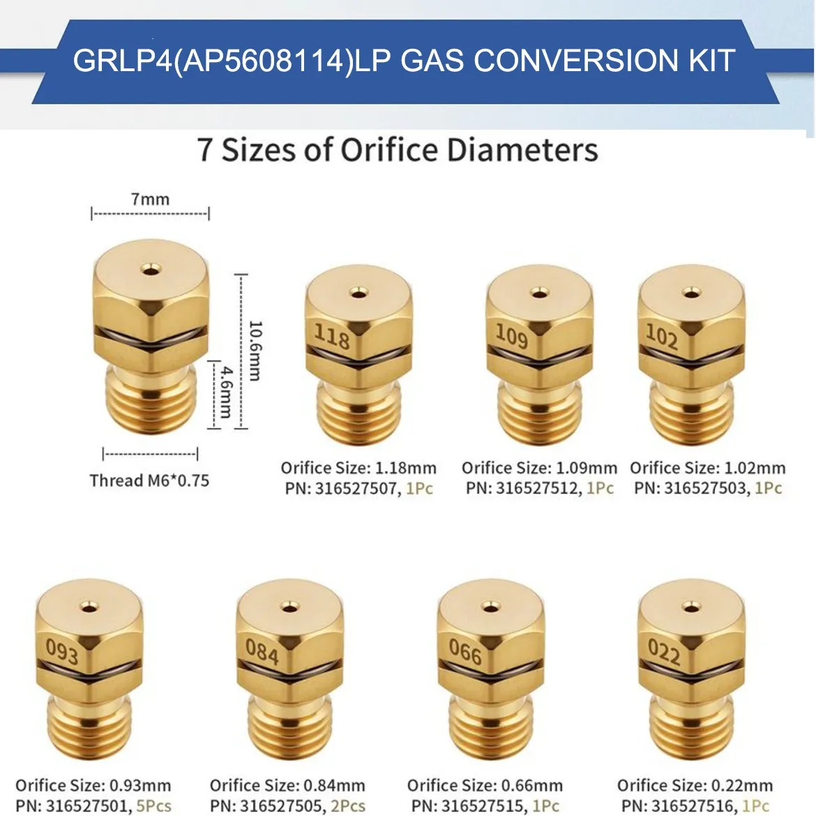 Natural Gas To Propane Conversion Kit For Kenmore Electrolux=Crosley Ranges With 12 Brass Nozzles Safe LP Gas Adapter Tool Set