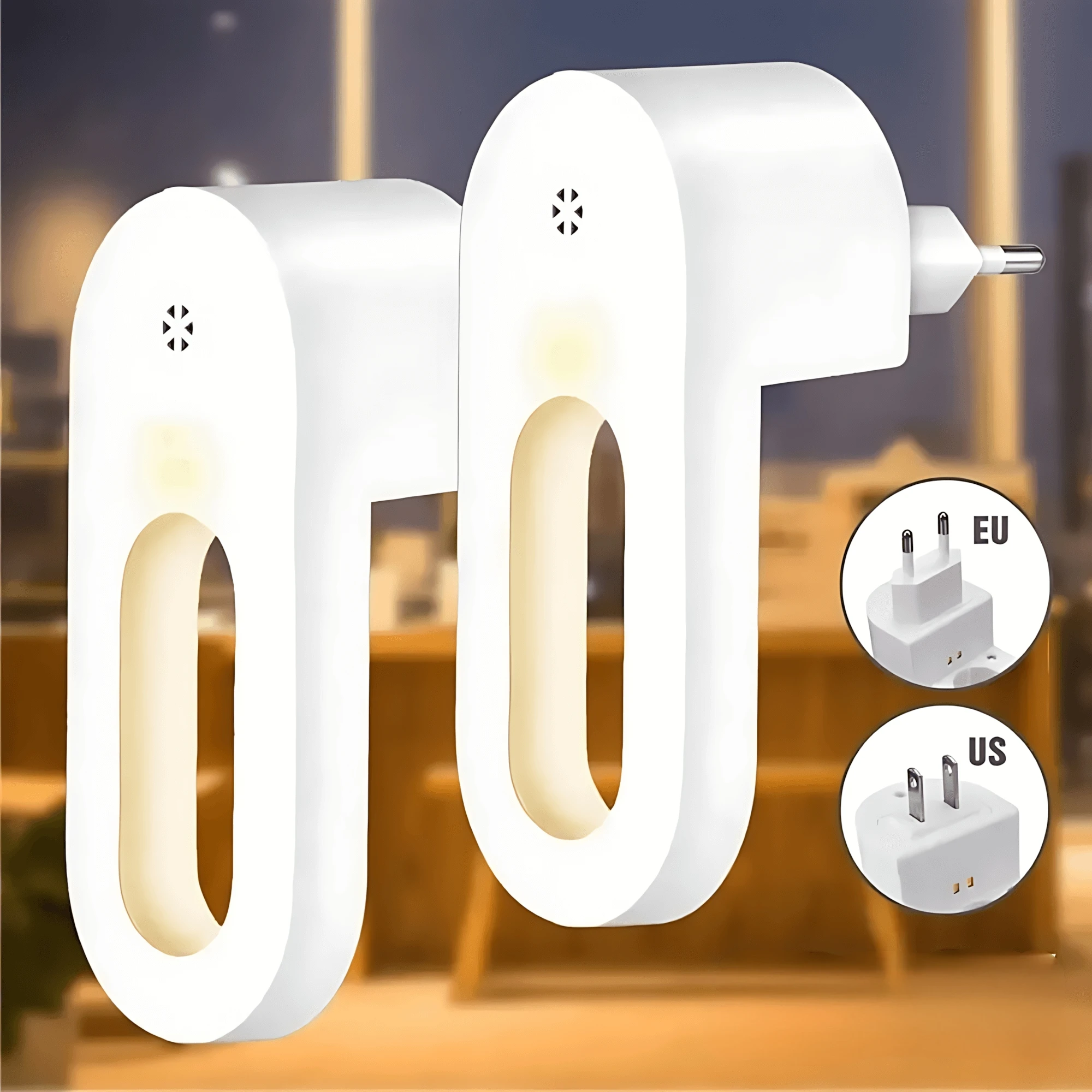 Auto-Sensing Plug-in Wall Lamp, Smart Light Sensor Night Light for Kids Room/Stairs/Hallway, Energy-Saving LED Auto On/Off, No Wiring Easy Install Wall Light