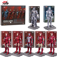 4 inches Original 1/10 ZD Toys Iron Man Action Figure MK1 MK2 MK3 MK4 MK5 MK6 MK7 Tony Stark Anime Doll Model Kids Birthday Gift