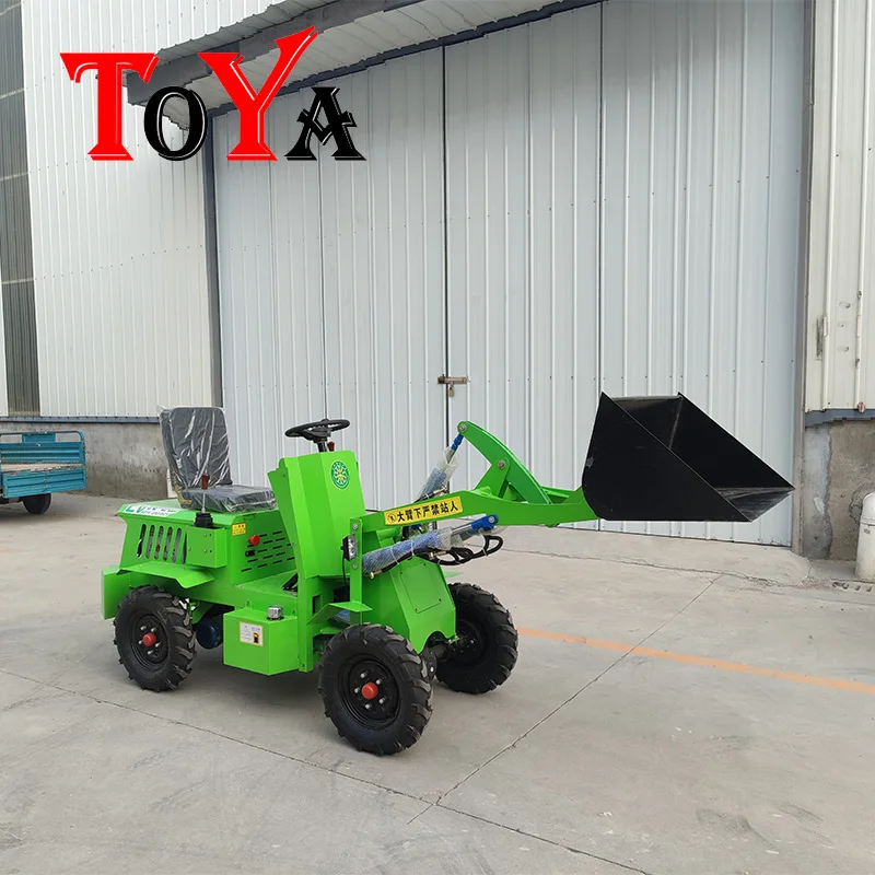 Farm Agricultural Battery Small Electric Loader Mini Wheel Loader Backhoe Tractor For Sales customized