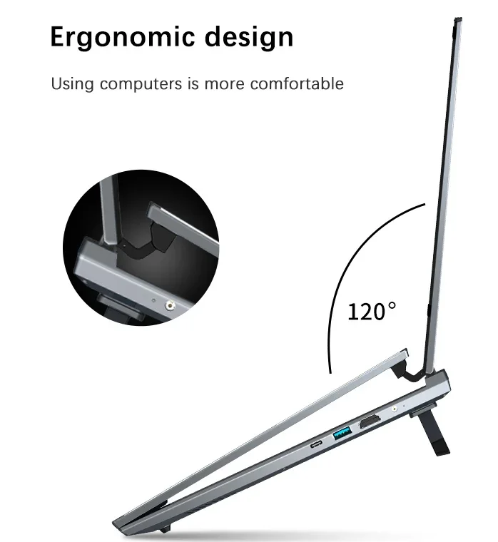 Laptop de tela dupla de 16 + 16 polegadas Intel i7-1360P Windows 11 2 * DDR4 MAX 64GB M.2 2280 2TB SSD WIFI