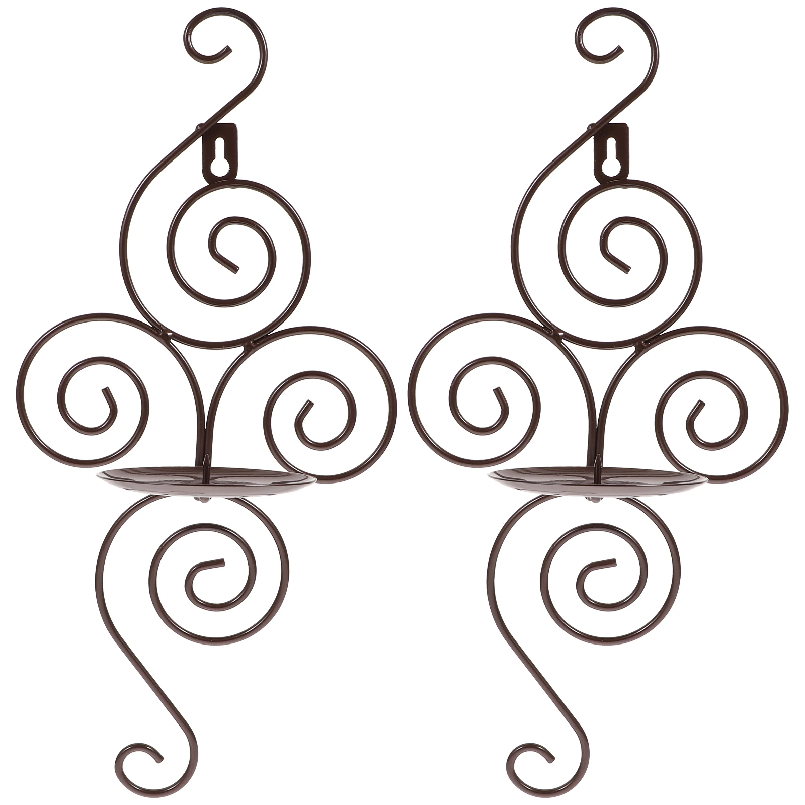 

2Pcs Wall Mounted C Holder Modern Metal European Style Home Decor Hanging Sconce for Living Room Pub