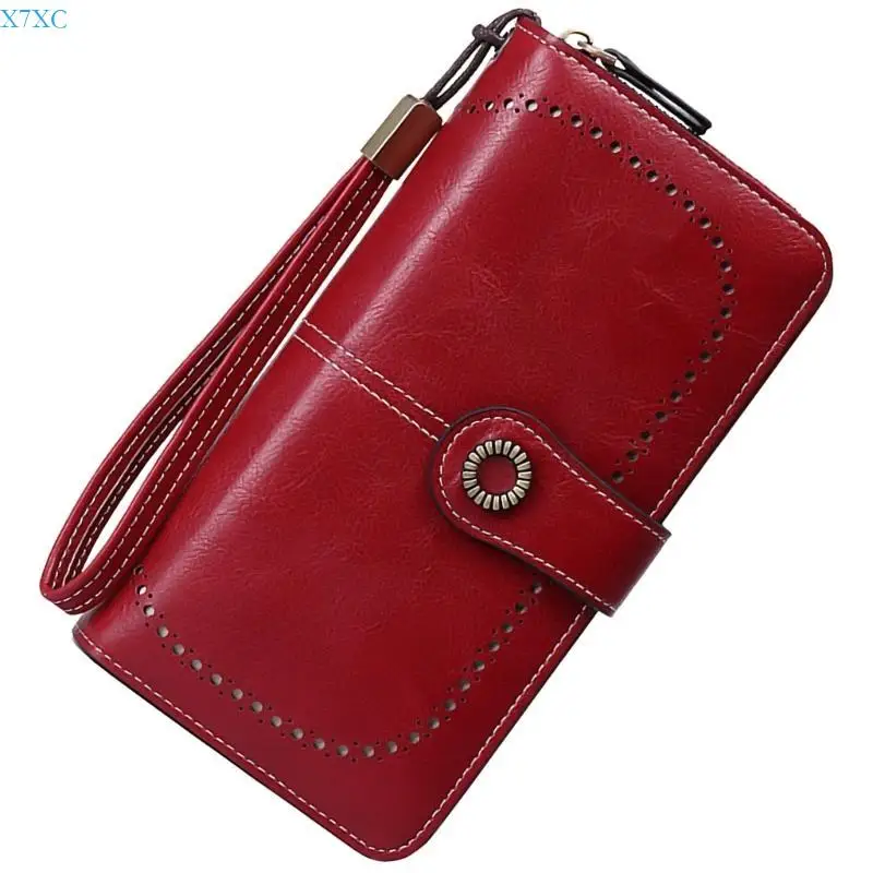 X7XC Woman PU Leather Wallets Large Capacity Purse Protections Wallet for Daily
