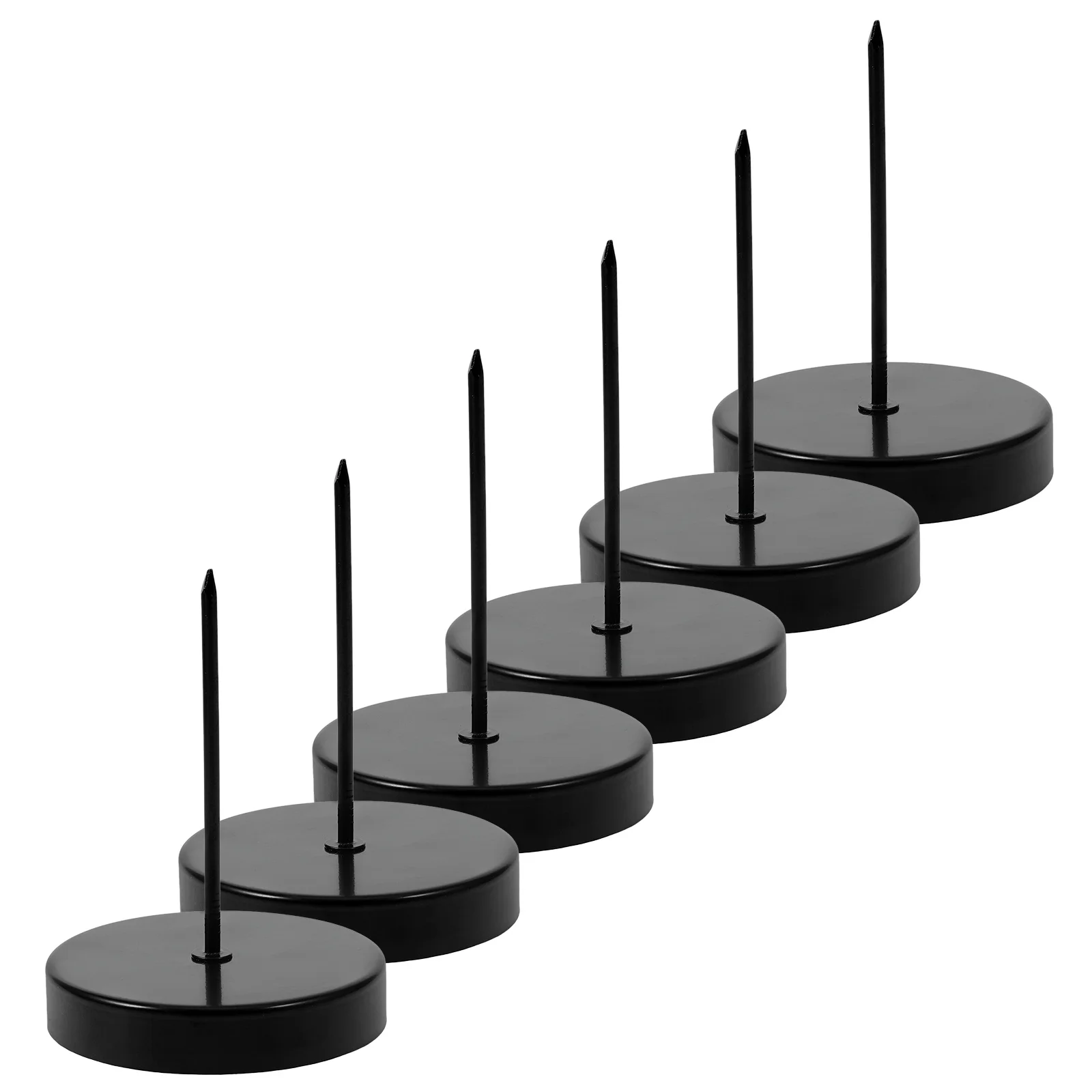 

6pcs Iron Holder Rounded Tray For Table Home Decor Party Wedding Vintage Style Metal Plate Container