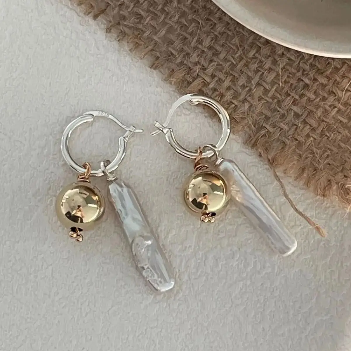 

Fashion Earring Baroque Natural Freshwater Pearls Colorful Drop Earrings Silver Vintage Advanced Fashion Earring Gifts for Women