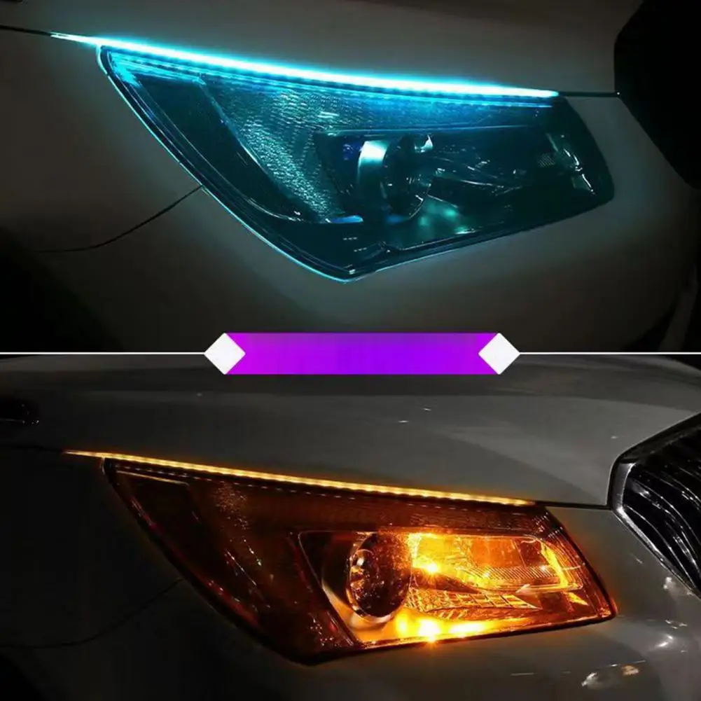 High-quality Led Lamp Energy-saving Led Flow Light Super Bright Car Led Headlight Strips Flexible Waterproof Daytime for Easy