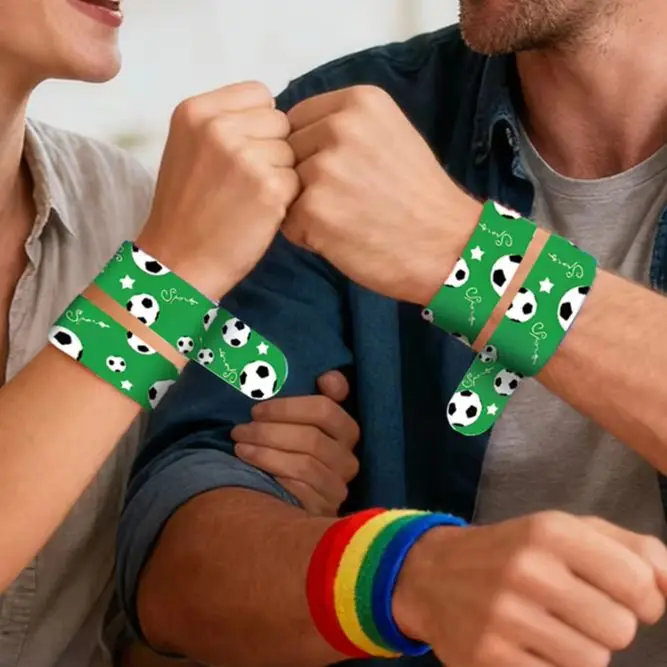 

36PCS Colorful Soccer Slap Bracelets Fun Party Favors For Children Birthday Holiday Gifts Wristbands Kids-Toys