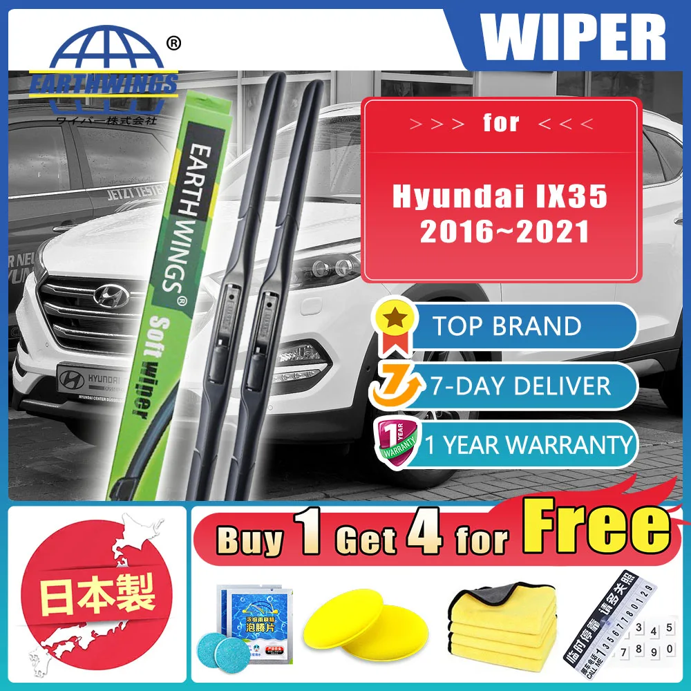 

For Hyundai IX35 2016~2021 MK 3 TL 2015 Premium 2020 2018 2019 Front Wiper Blades Brushes Windscreen Windshield Car Accessories