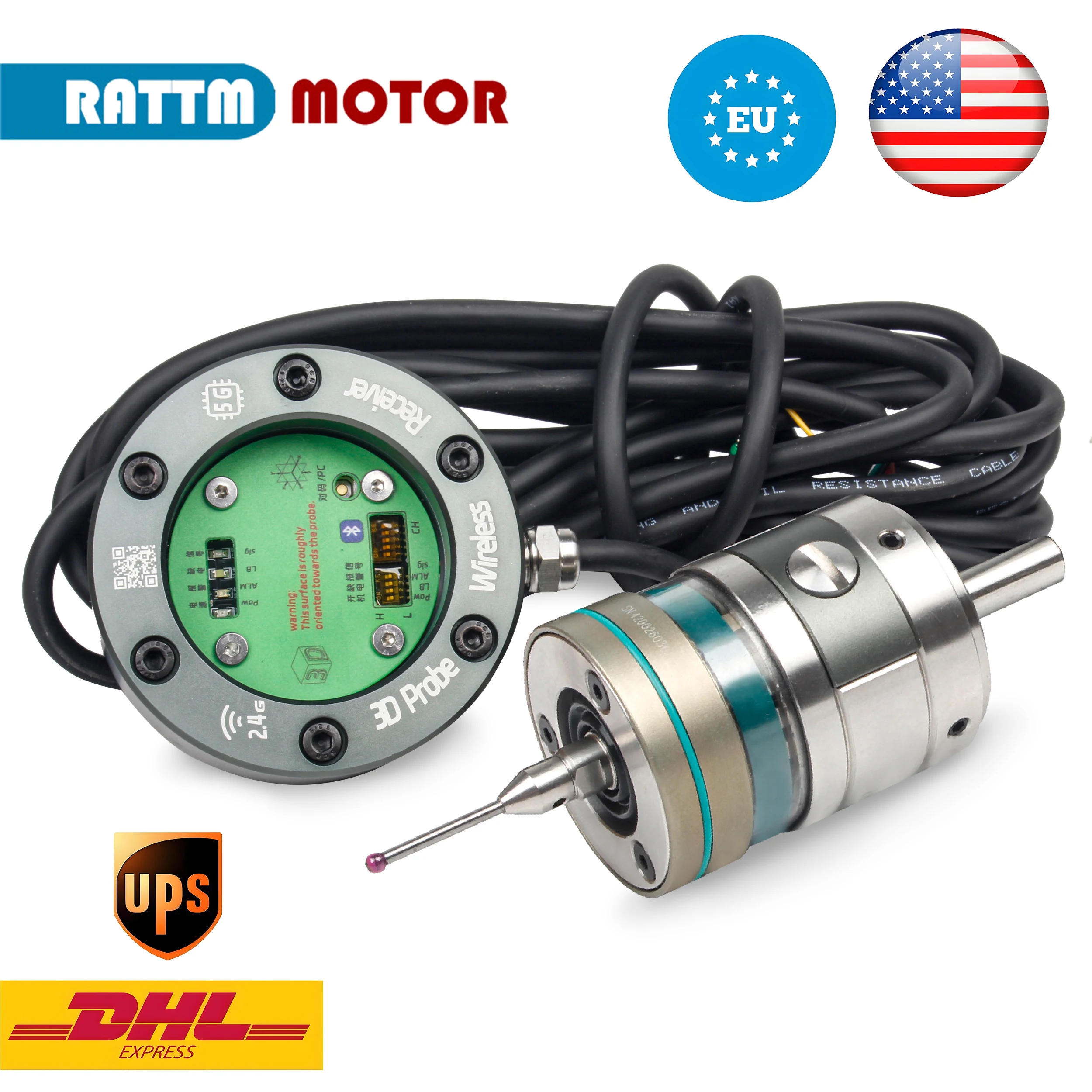 

【Склад в США】Беспроводной зонд GP-800 (для обрабатывающих центров с ЧПУ): 3D-искатель кромок/инструмент для центрирования