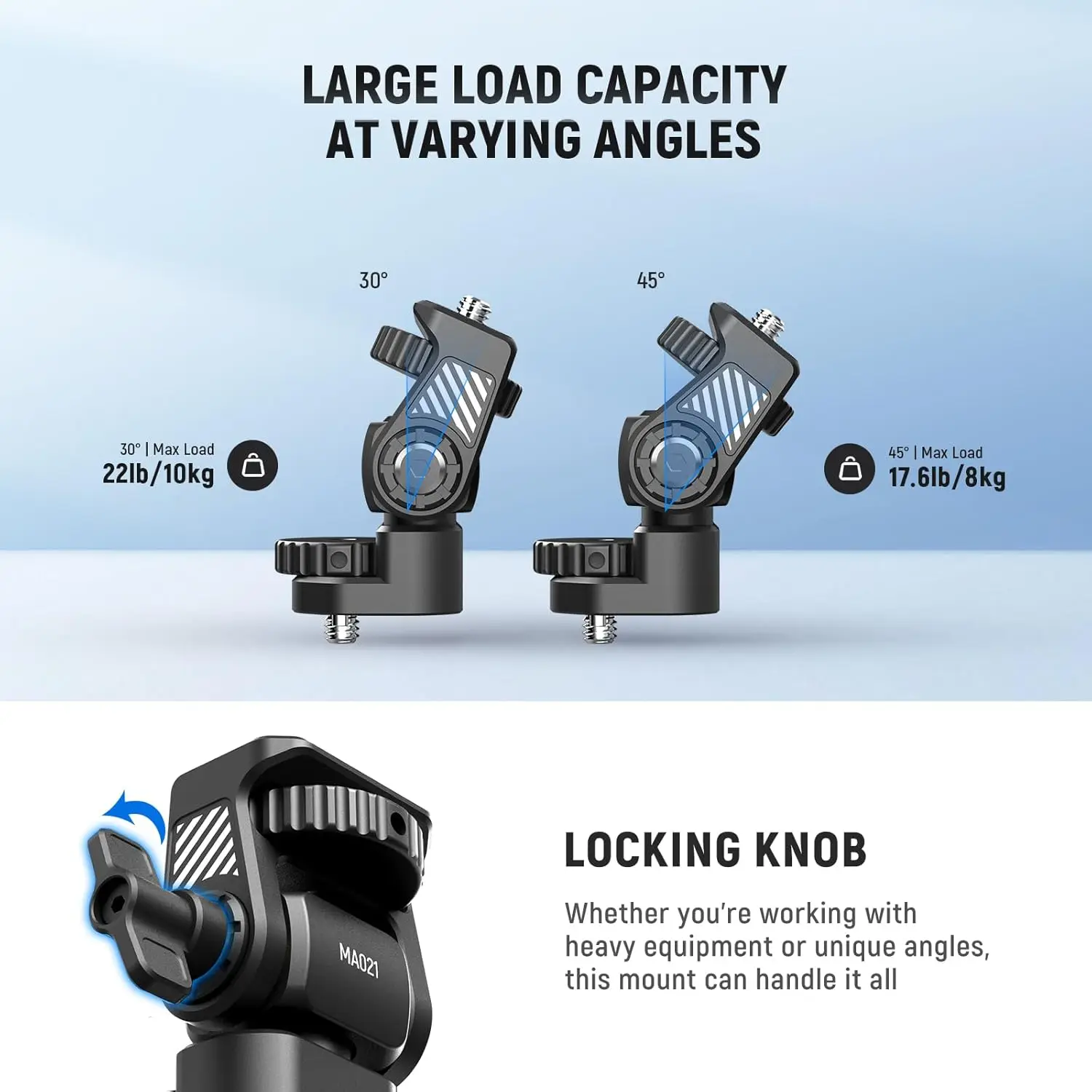 NEEWER Field Monitor Mount Holder with 1/4" Screw, 360° Swivel, Anti Twist Screw For  Atomos Ninja 5" & 7" Camera Monitor