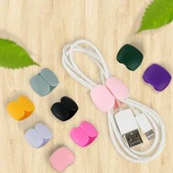 10pcs Cable Manager Clips Silicone Wire Cord Protector Cable Winder Cable Organizer Clips Headphone Organizer Supplies