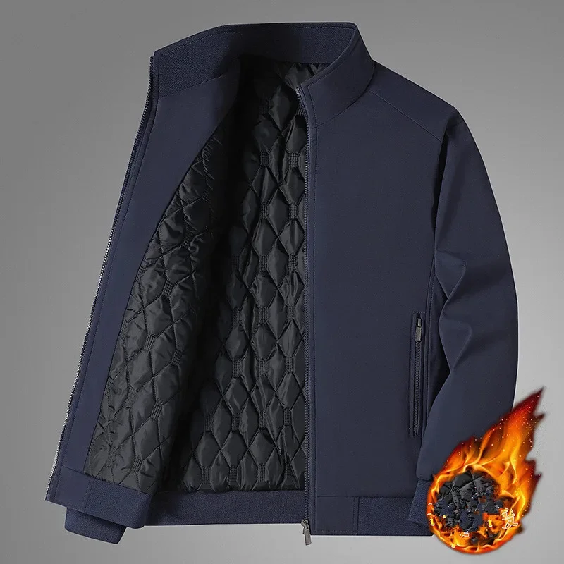 Zimowa gruba kurtka męska ciepła Grey wiatrówka płaszcz z kołnierzem z futra Plus rozmiar wysokiej marka jakości modna wełna jagnięca Parka