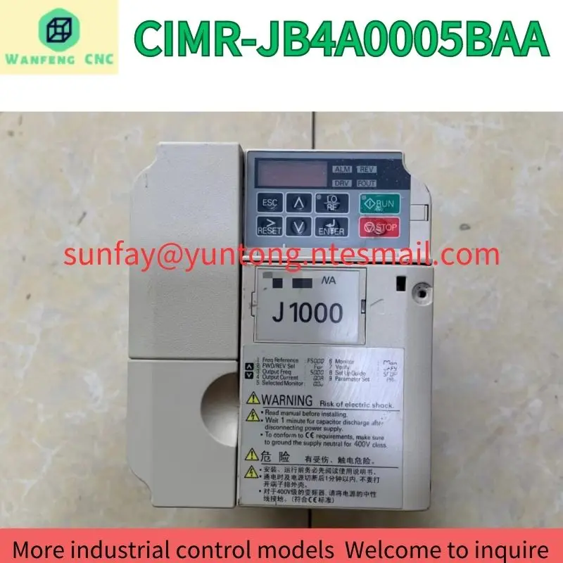 

second-hand J1000 frequency converter CIMR-JB4A0005BAA 2.2KW/1.5KW test OK Fast Shipping