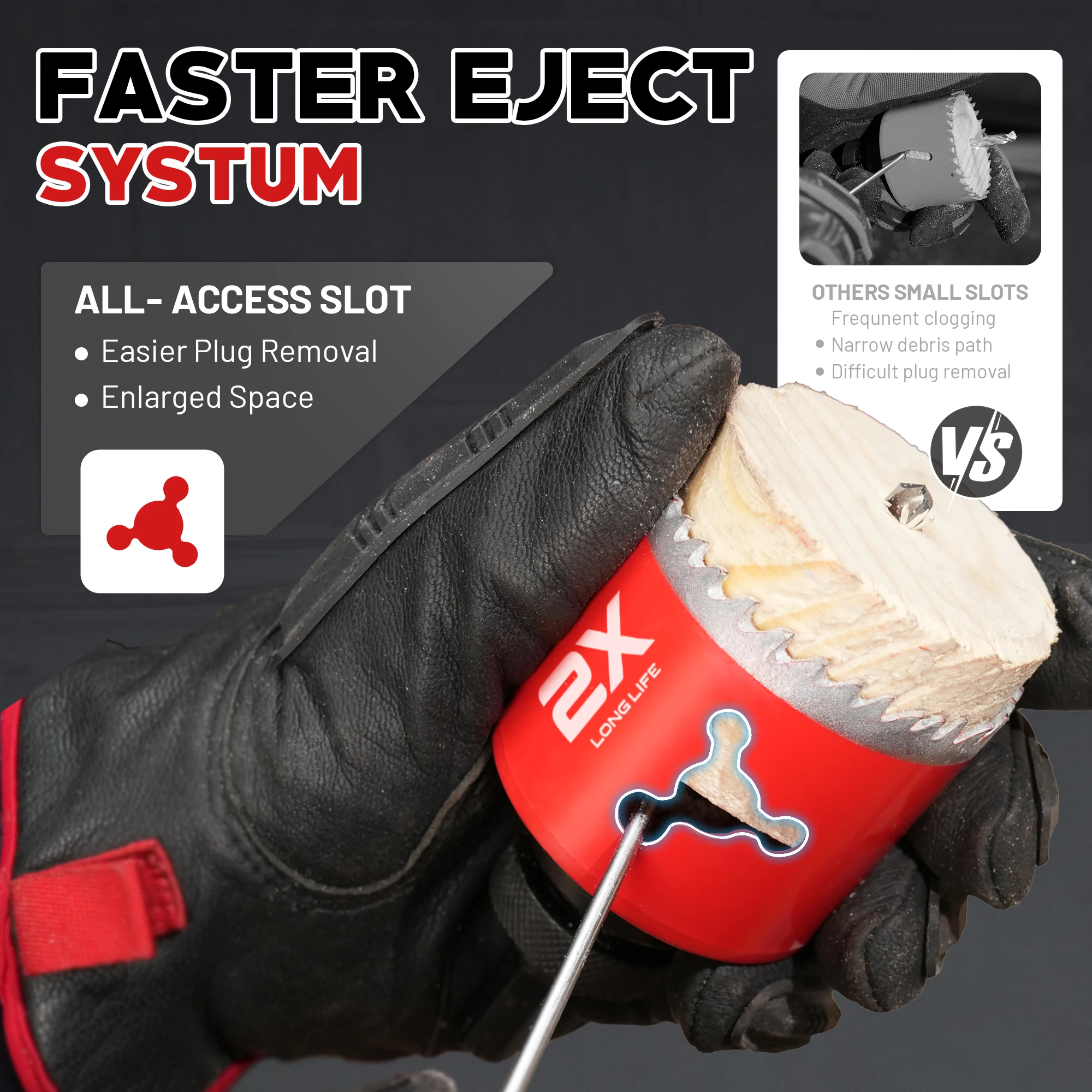 مجموعة منشار ثقب 16 قطعة - منشار ثقب ثنائي المعدن 19-64 مم، لقم ثقب المماسك، مفتاح سداسي، للخشب المعدني والخشب الرقائقي PVC