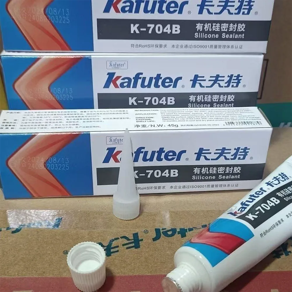 Kafuter Silicone Industrial Adhesive 45g K-704 705 704B RTV Silicone Rubber black White Transparent Glue