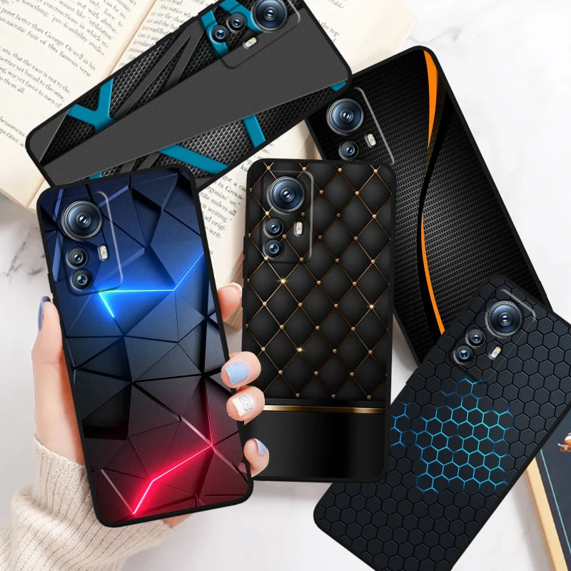 

Car Carbon Fibre For Xiaomi Mi Poco F5 F4 F3 X6 X5 X4 X3 M6 M5 M5S M4 M3 C65 Pro GT NFC 5G Black Back Phone Case