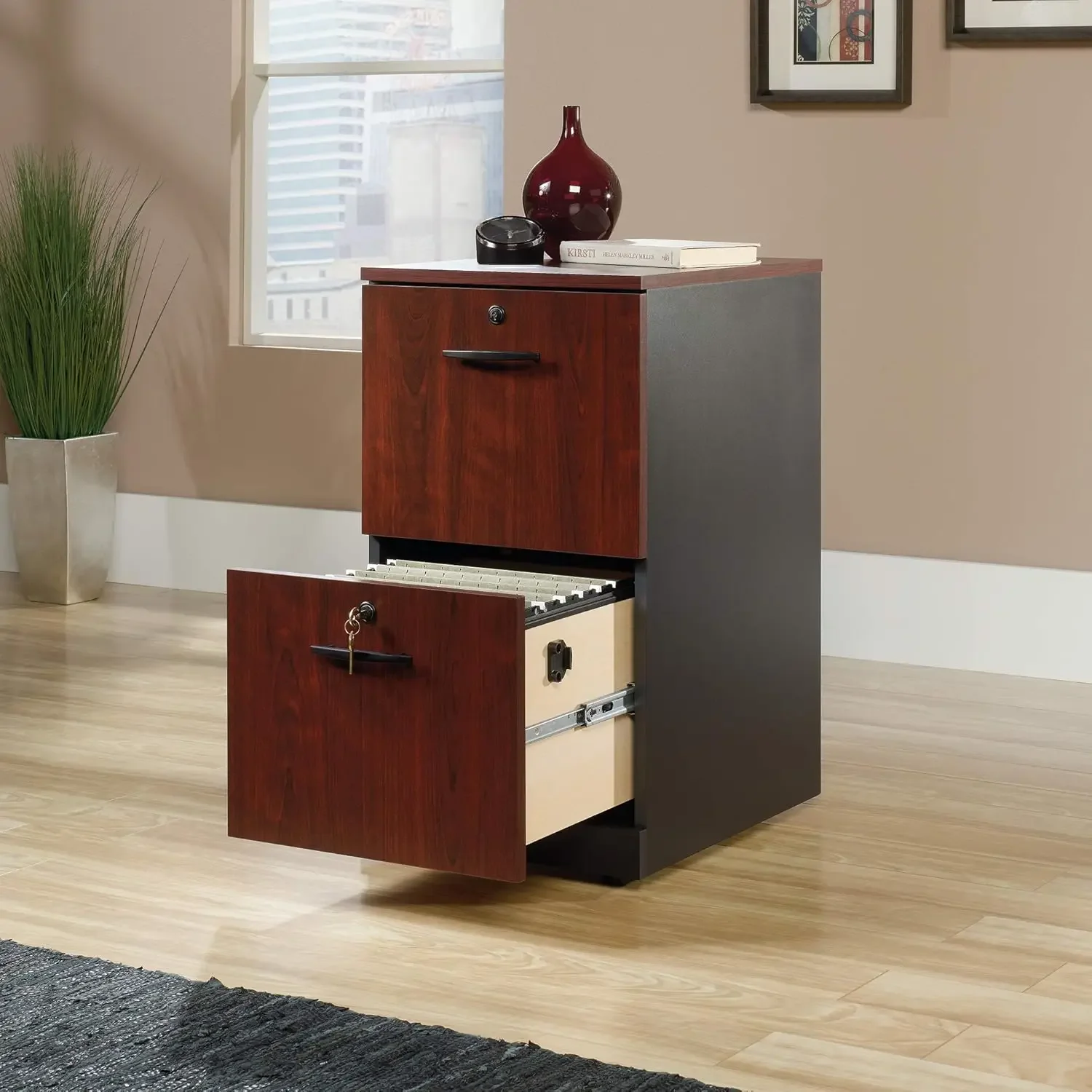 County Line Dresser, L: 15.55" x W: 19.45" x H: 28.54", Classic Cherry Finish