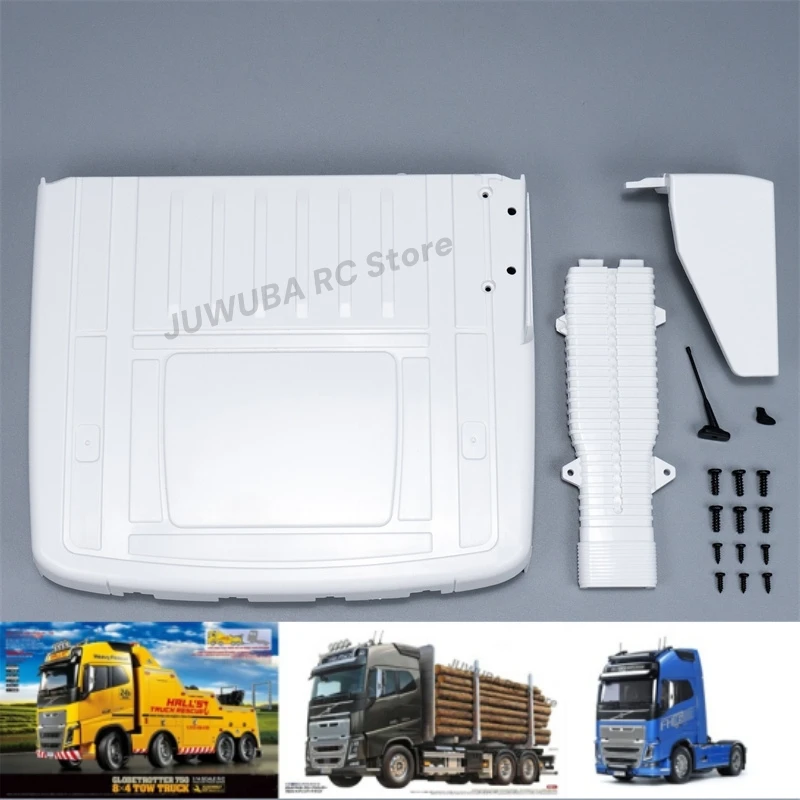 1/14 RC Truck FH16 Lage dak Cab Kit Spoiler Luchtdeflector Voor Tamiya 1/14 RC Truck FH16 Serie 4x2 6x4 8x4 Onderdelen Accessoires
