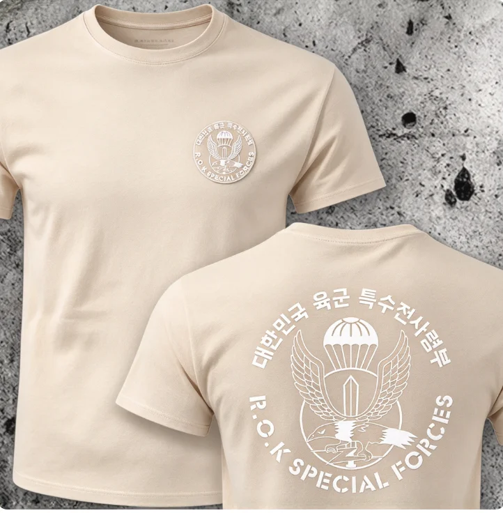 2026 new Men Retro Eagle Parachute Emblem Print T-shirt Tactical Graphic Cotton Short Sleeve Tee