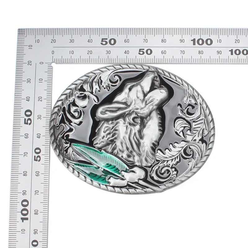 Western Wolf Alloy Belt Buckle