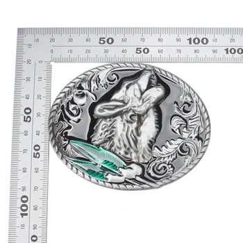 서양 늑대 합금 벨트 버클