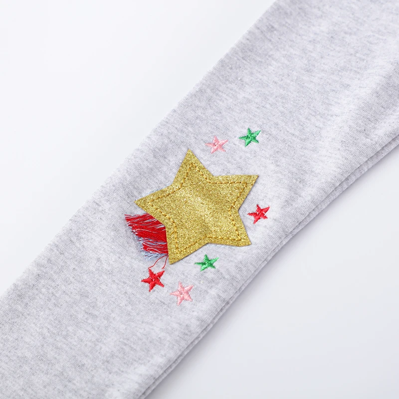 Little Maven 2024 Girls Cotton Trousers Kids Clothes Pants Children\'s Clothing Tights Cartoon Embroidery Unicorn Stars Leggings