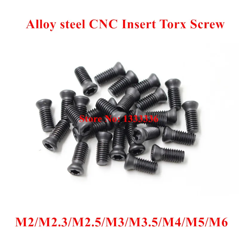 10pcs M2 M2.5 M3 M3.5 M4 M5 M6 Insert Torx Screw Replaces Carbide Inserts CNC Lathe Tool/Blade Cutter Bar Alloy Steel 12.9