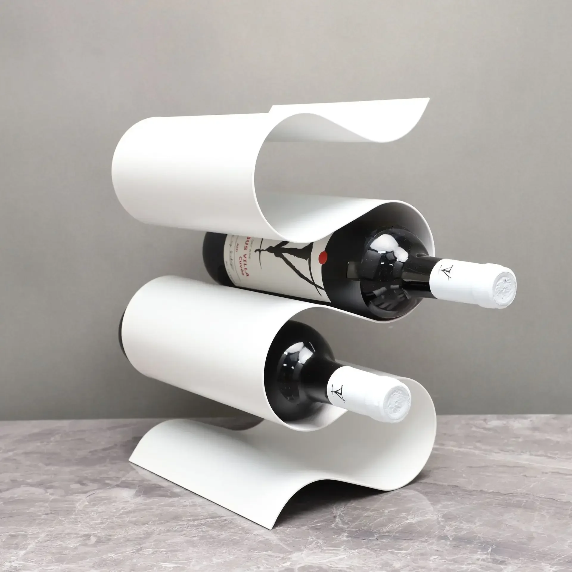 

Modern minimalist Metal s type Red Wine Storage Creative Grape Wine Racks Decoration Holder Gift living room dining room desktop