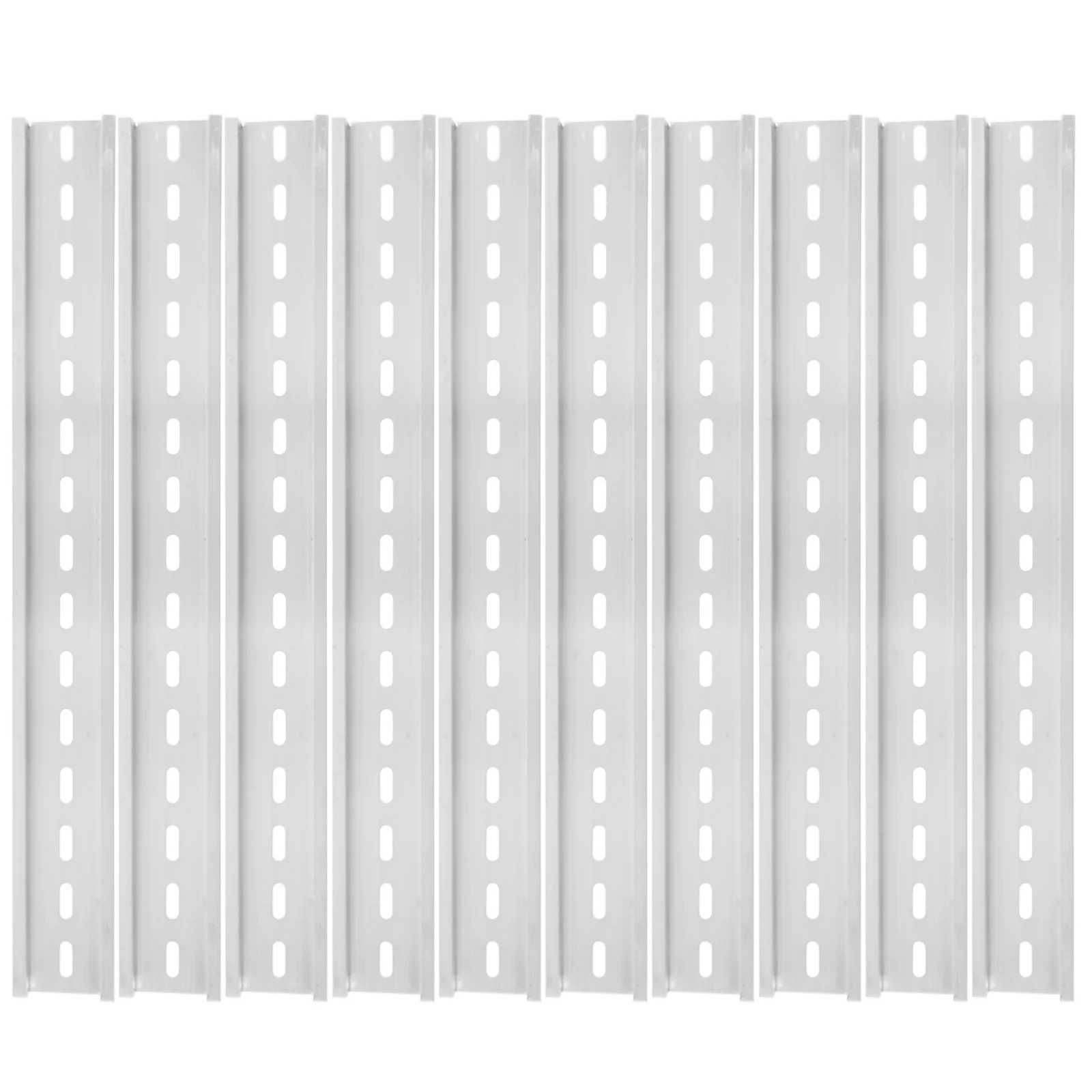 

10Pcs Standard Aluminum Din Rail Slotted Mount for Dz47 Circuit Breaker Electrical Installation Quick Setup Reliable