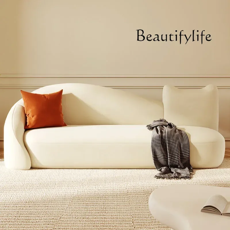 

R Minimalist Cute Living Room Sofas White European Bean Bag 3 Seater Sofa Ergonomic Modern Design Muebles Hogar Home Furniture