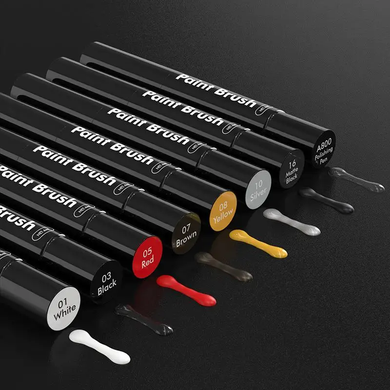 Car Paint Scratches Repair Pen Brush Waterproof Paint Marker Pen Car Tyre Tread Care Automotive Maintain Black White Red Silver