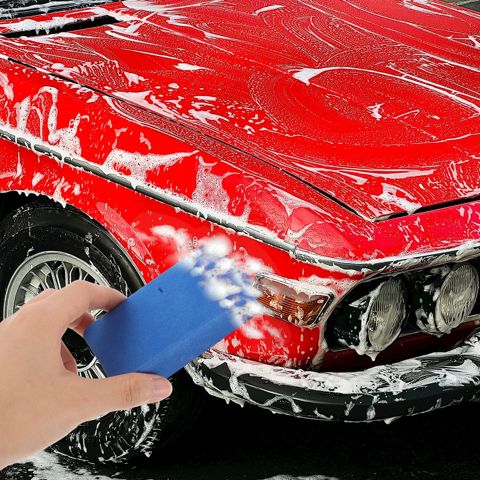 

4 шт., губки для удаления масляной пленки, подушечки для полировки автомобиля, подушечки для ручной полировки, прочные аксессуары для чистки автомобиля