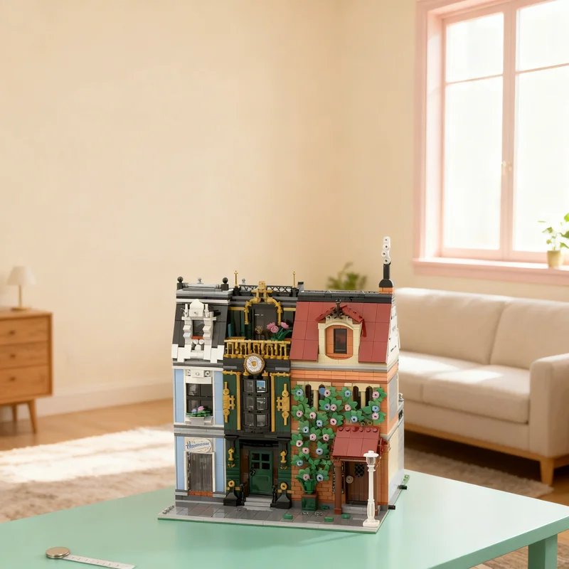 

2526 деталей MOC: Модульная модель уличной сцены «Рыба, картофель фри и фурнитура» — Конструктор, креативный подарок, коллекционный декор для детей