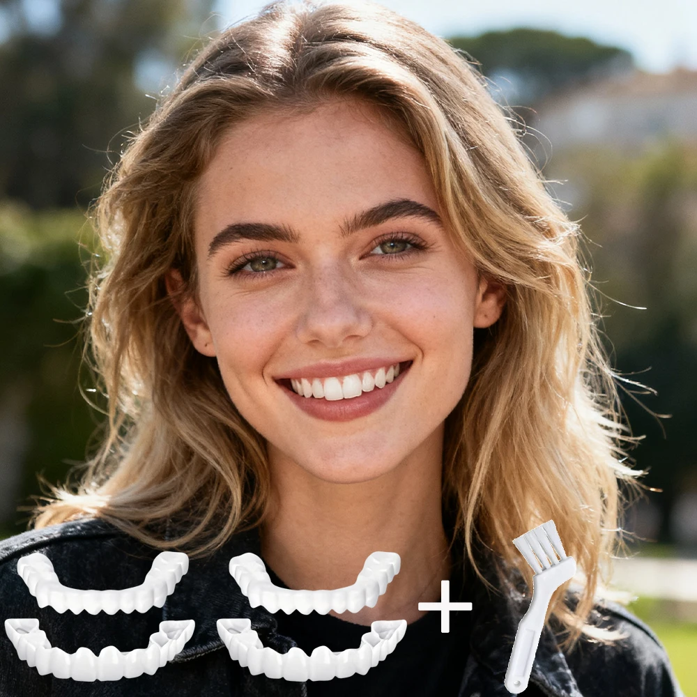 

New Newlywed Couple Teeth Veneers Reusable Instant Smile Whitening Bright Look for Wedding Photo Shooting H2931