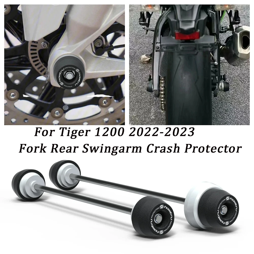 

For Triumph Tiger 1200 GT Pro Explorer / Tiger 1200 Rally Pro Explorer 2022-2023 Motorcycle Fork Rear Swingarm Crash Protector