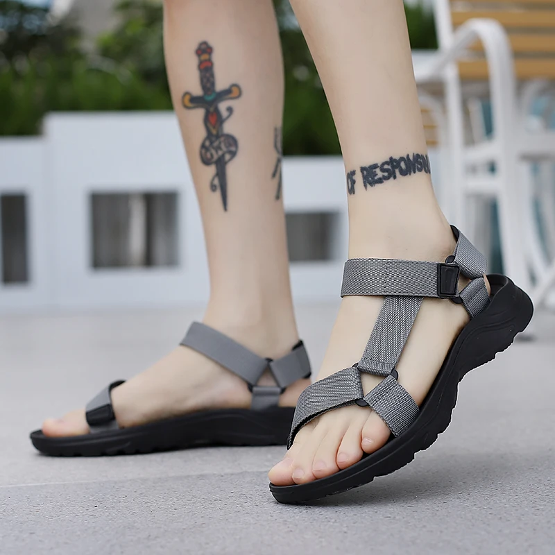 Herren Sandalen Neue Sommer Oberbekleidung Sandalen Strandschuhe – Detail 19