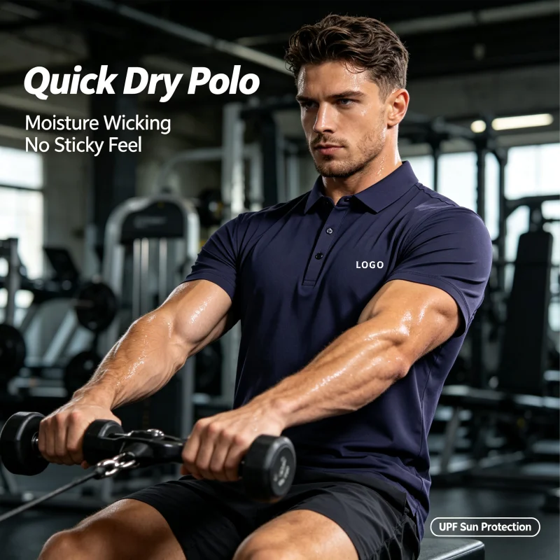 Quick Dry Polo Shirt Hiking Trekking Fishing Outdoor Adventure Moisture Wicking UPF