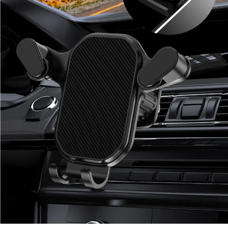 Soporte para teléfono de coche con ventilación de aire, soporte para teléfono con bloqueo de gravedad, ajuste Flexible de 360 grados, soporte Universal para teléfono automático para 4-7 pulgadas